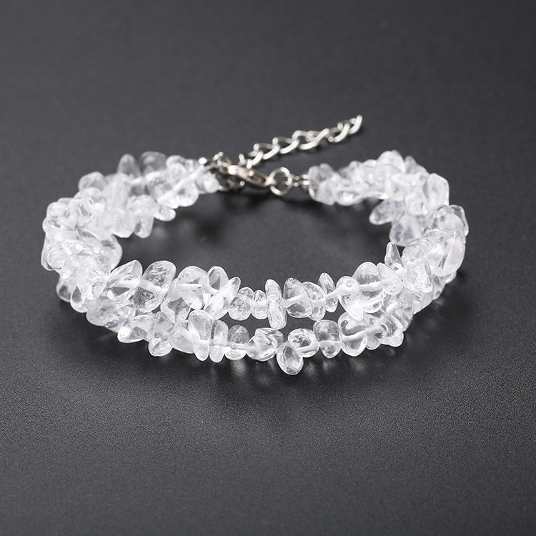 Crystal Agate Gravel Amethyst Double Layer Bracelets