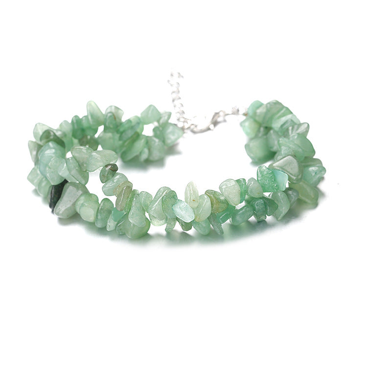 Crystal Agate Gravel Amethyst Double Layer Bracelets