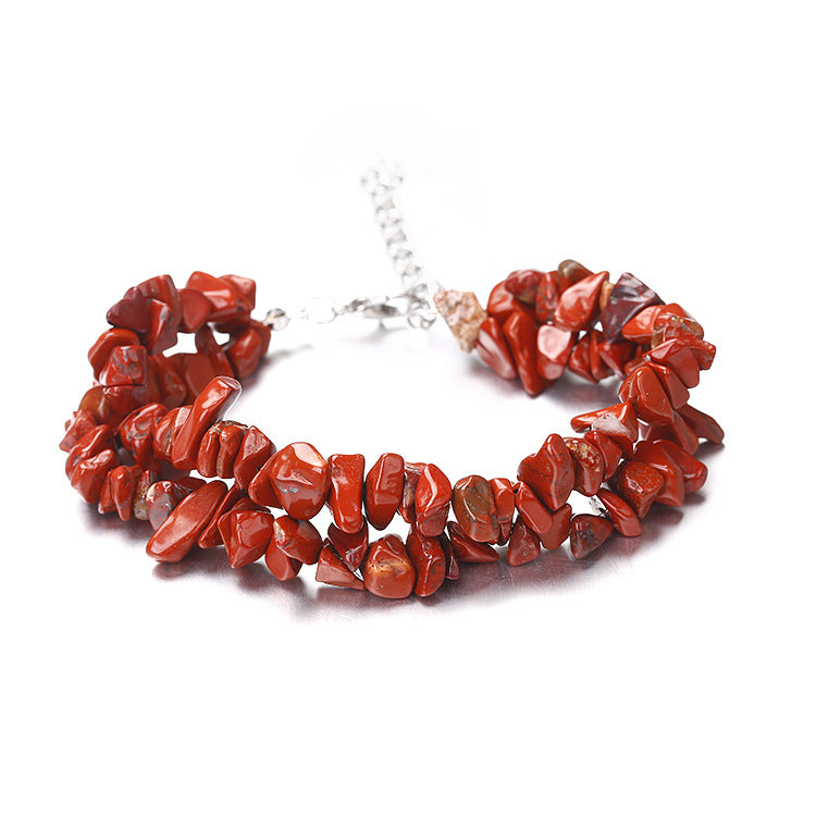 Crystal Agate Gravel Amethyst Double Layer Bracelets