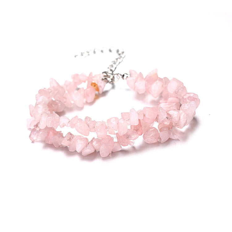 Crystal Agate Gravel Amethyst Double Layer Bracelets