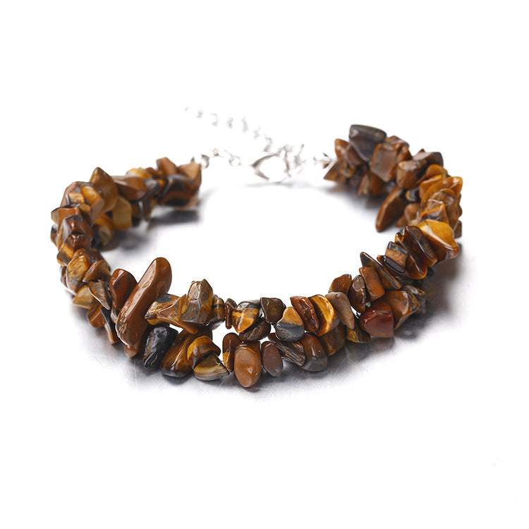 Crystal Agate Gravel Amethyst Double Layer Bracelets