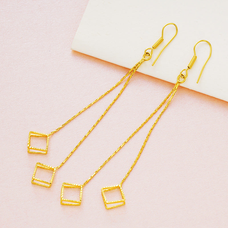 Long Tassel Female Vietnam Sand Colorfast Earrings
