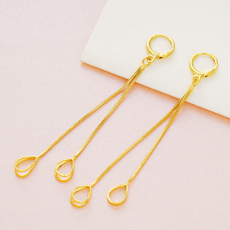 Long Tassel Female Vietnam Sand Colorfast Earrings