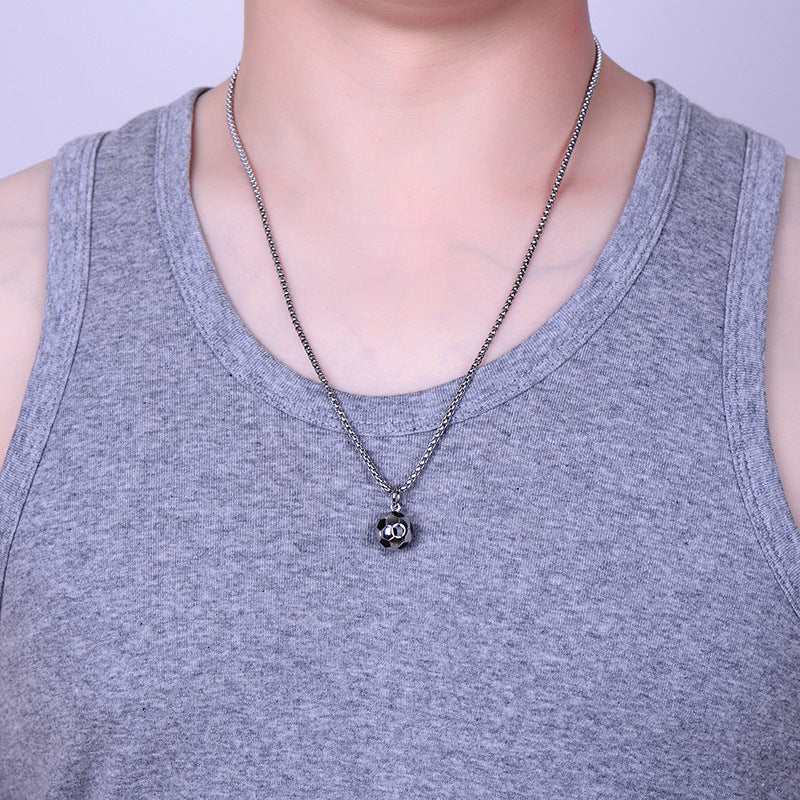 Men's World Cup Football Fashion Titanium Steel Necklaces
