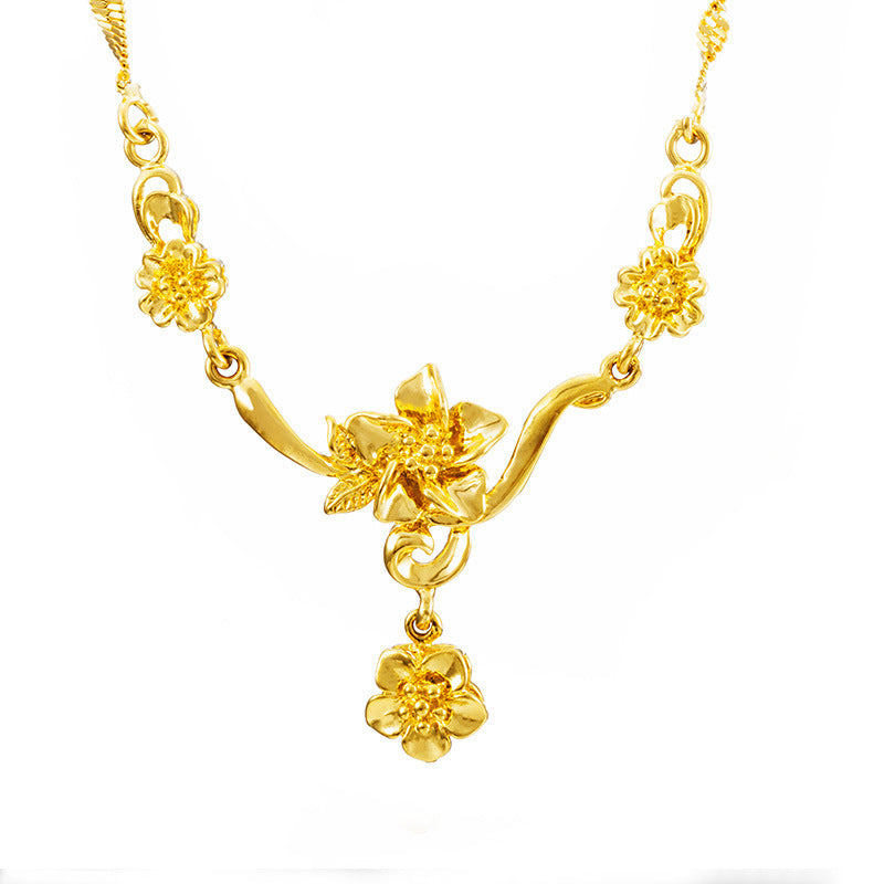 Women's Vietnam Alluvial Gold Mild Luxury Retro Sweater Necklaces