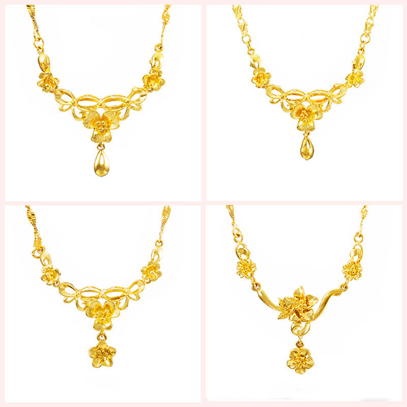 Women's Vietnam Alluvial Gold Mild Luxury Retro Sweater Necklaces