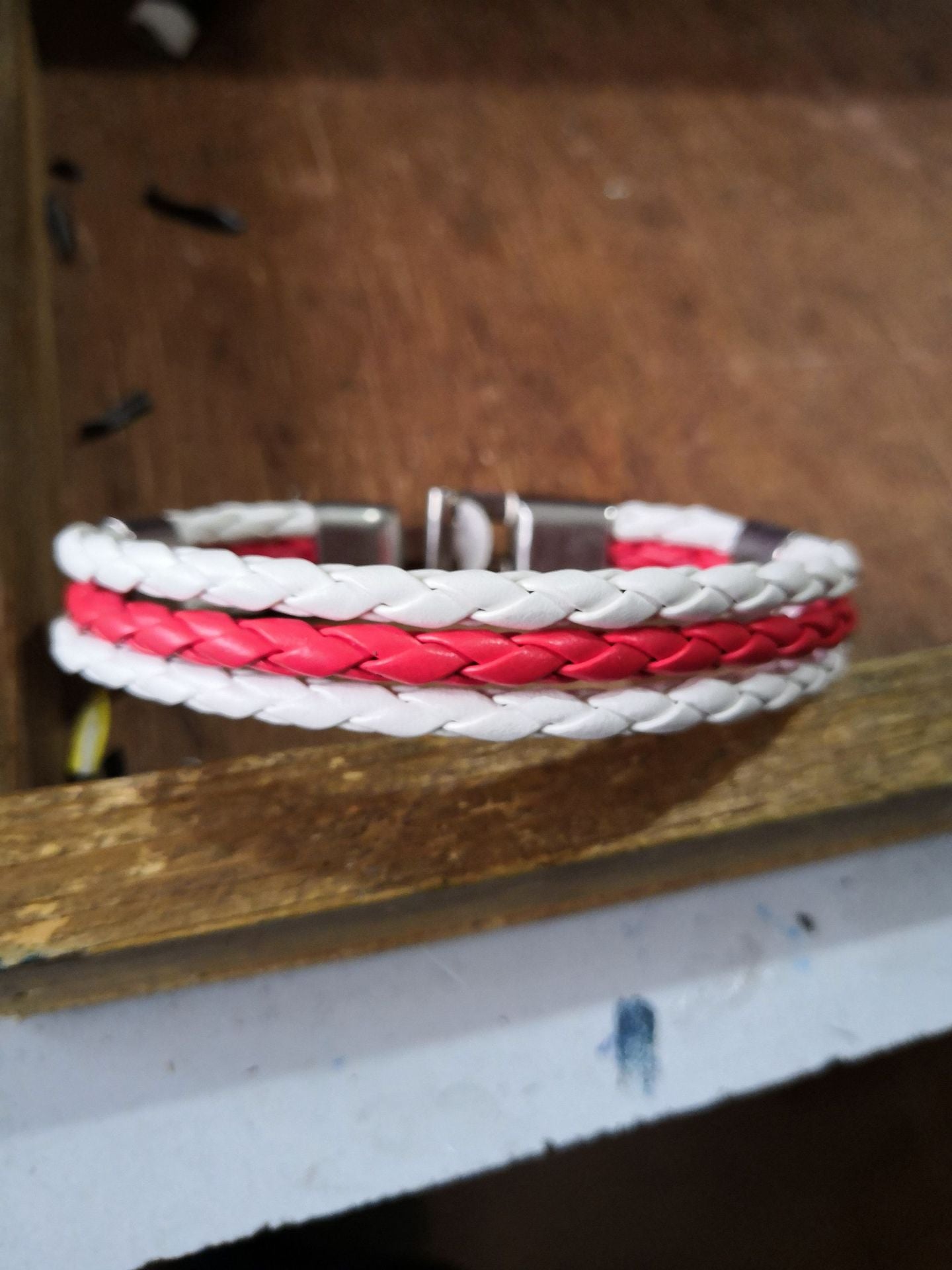 World Cup Color Ornament Alloy Cowhide Bracelets