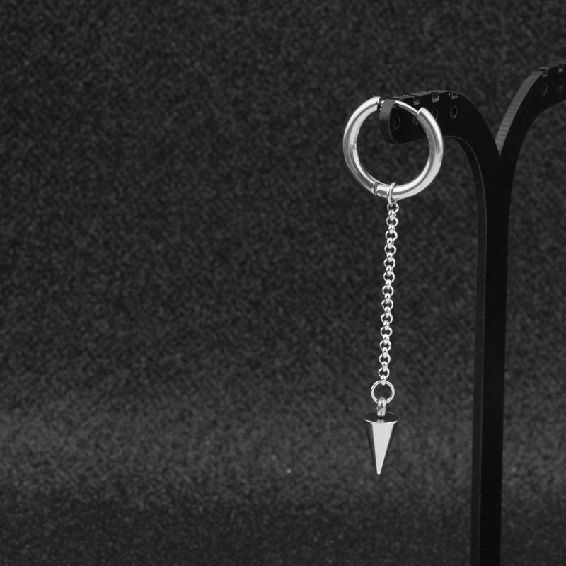 Women's & Men's Fan Double Buckle Ear Chain Asymmetric Eardrops Earrings