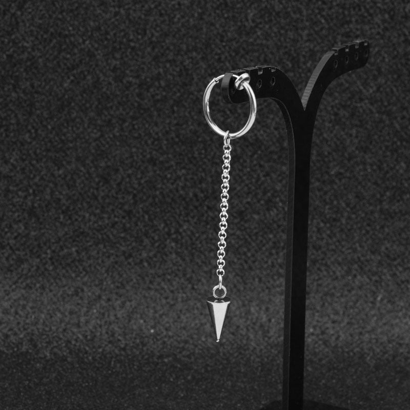 Women's & Men's Fan Double Buckle Ear Chain Asymmetric Eardrops Earrings