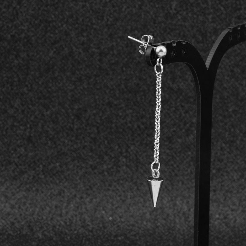 Women's & Men's Fan Double Buckle Ear Chain Asymmetric Eardrops Earrings