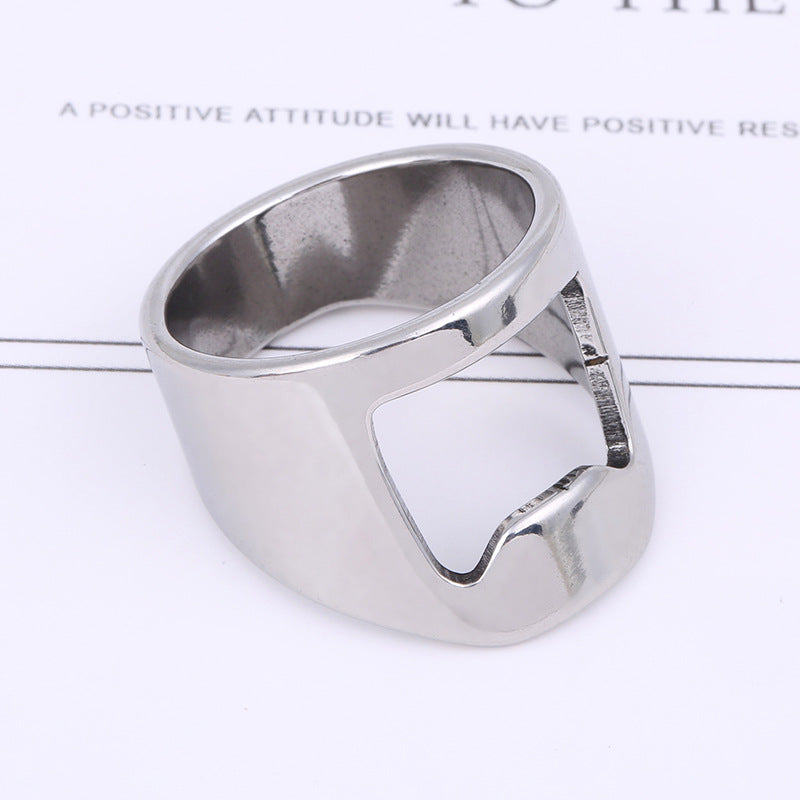 Men's Bottle Opener Laser Cutting Hollow Open Rings