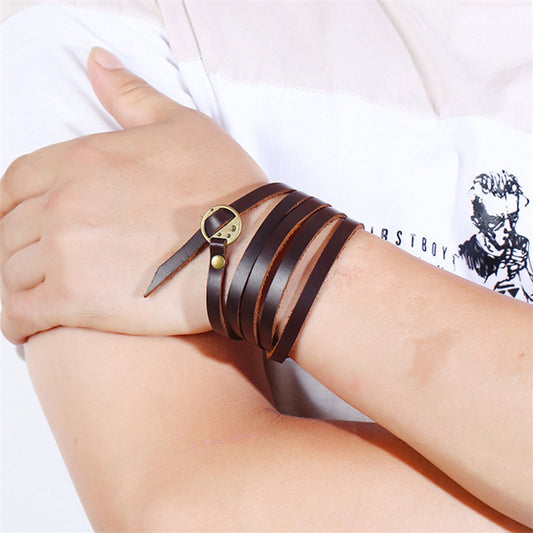 Women's & Men's Punk Simple Fashion Five Circles Pressed Belts