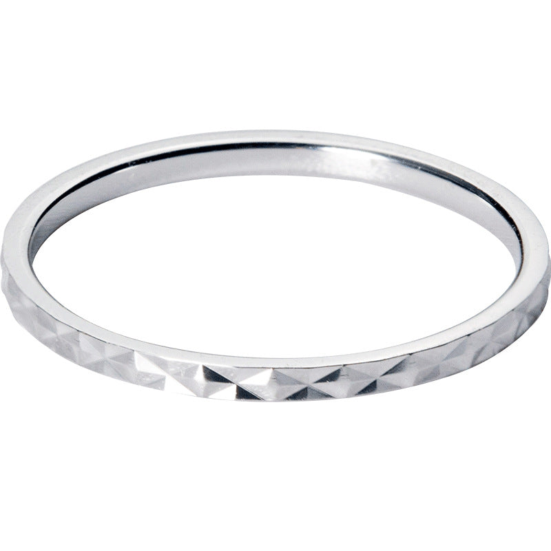 Women's Sier Starry Simple Joint Thin Little Rings