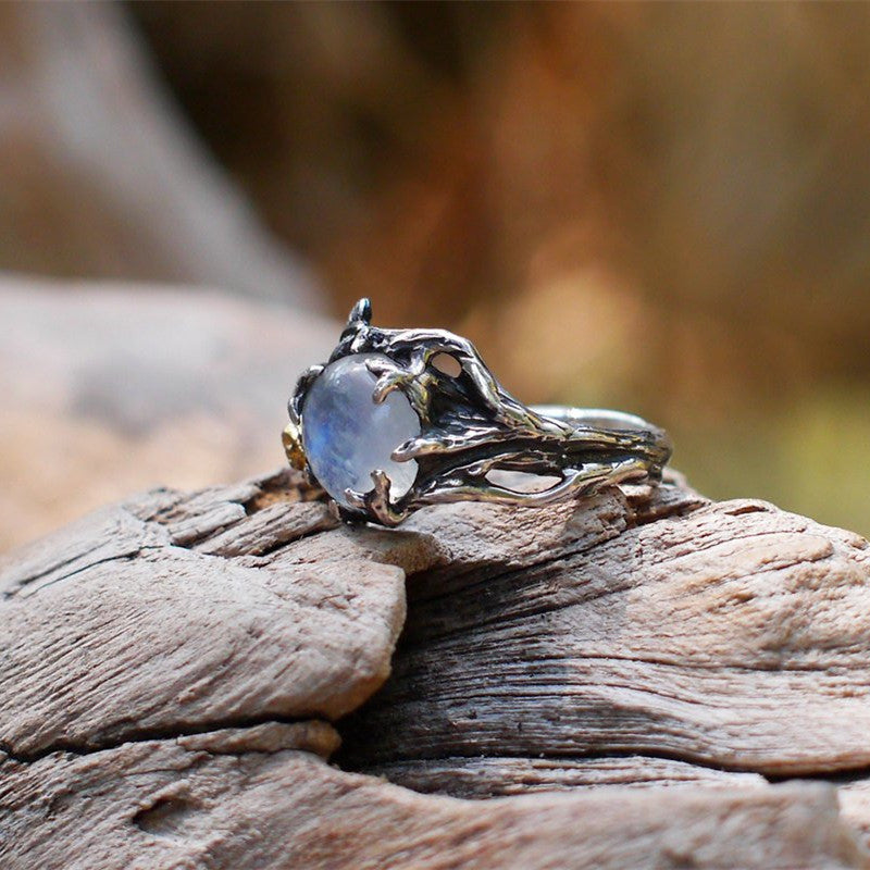 Gold Color Separation Leaf Shaped Synthetic Rings