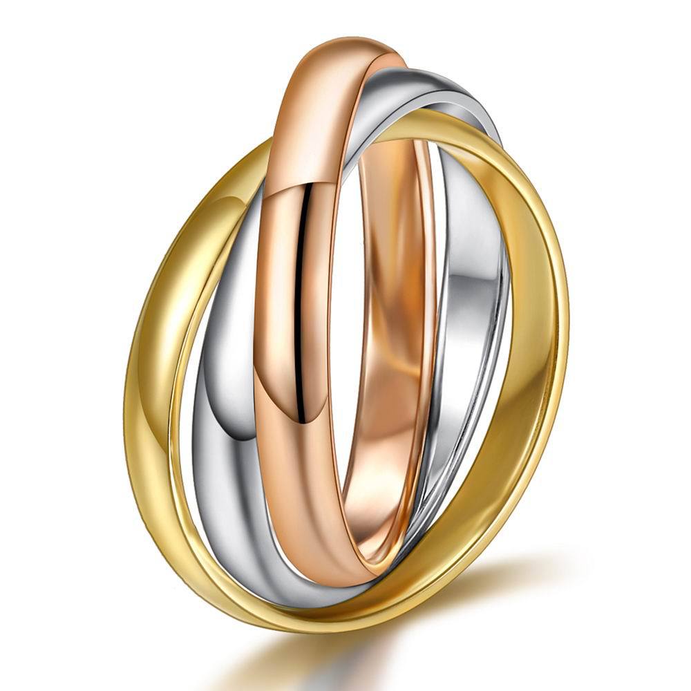 Women's Creative Three Stainless Steel Jewelry Mobius Rings