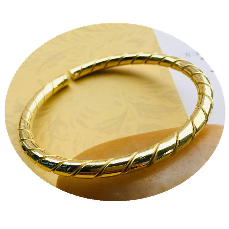 Fashion Twist Brass Love Interwoven Couple Hemp Bracelets