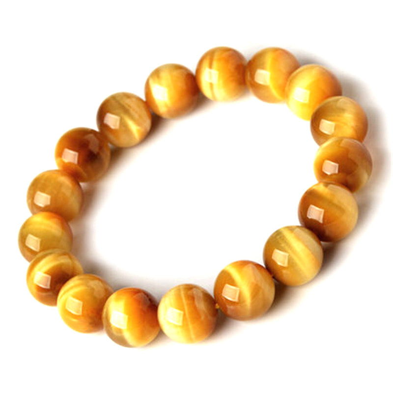 Natural Gold Lightning Pattern Tiger Stone Bracelets