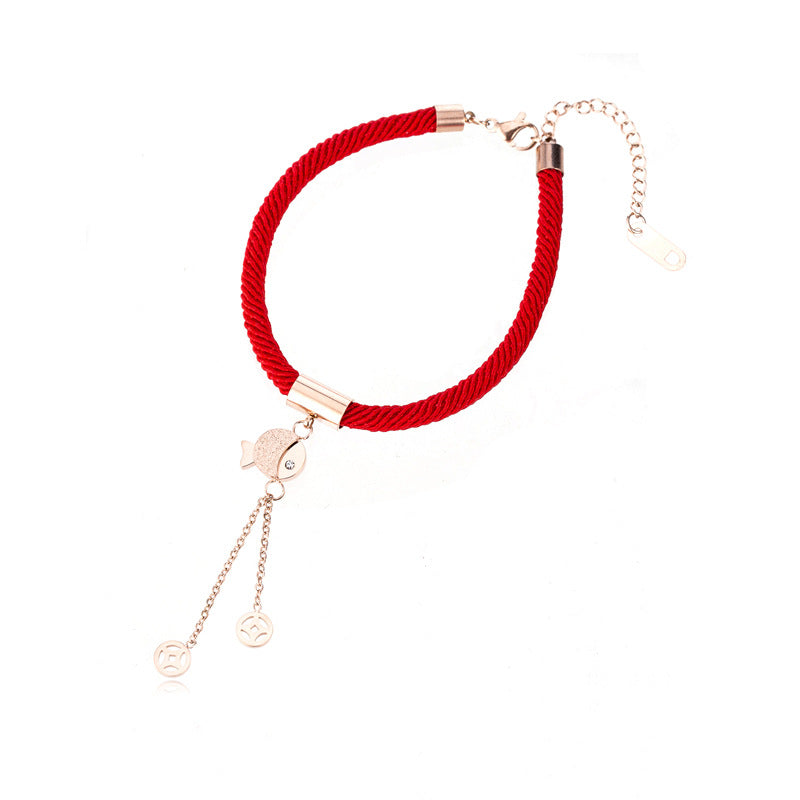 Women's Rose Plated Gold Money Bag Hand Bracelets