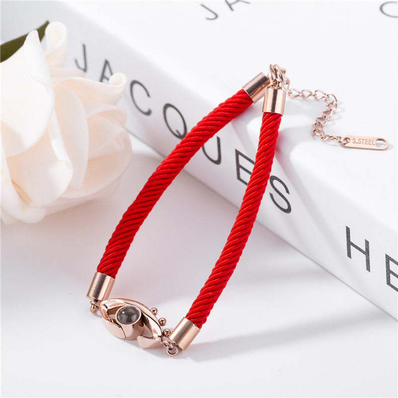 Women's Rose Plated Gold Money Bag Hand Bracelets