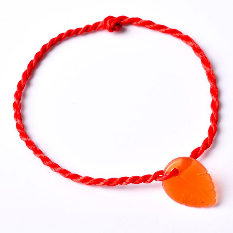 Wood Lucky Pit Red Rope Couple Bracelets