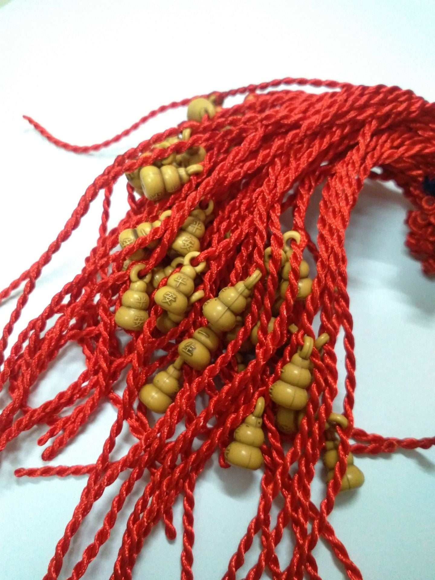 Wood Lucky Pit Red Rope Couple Bracelets