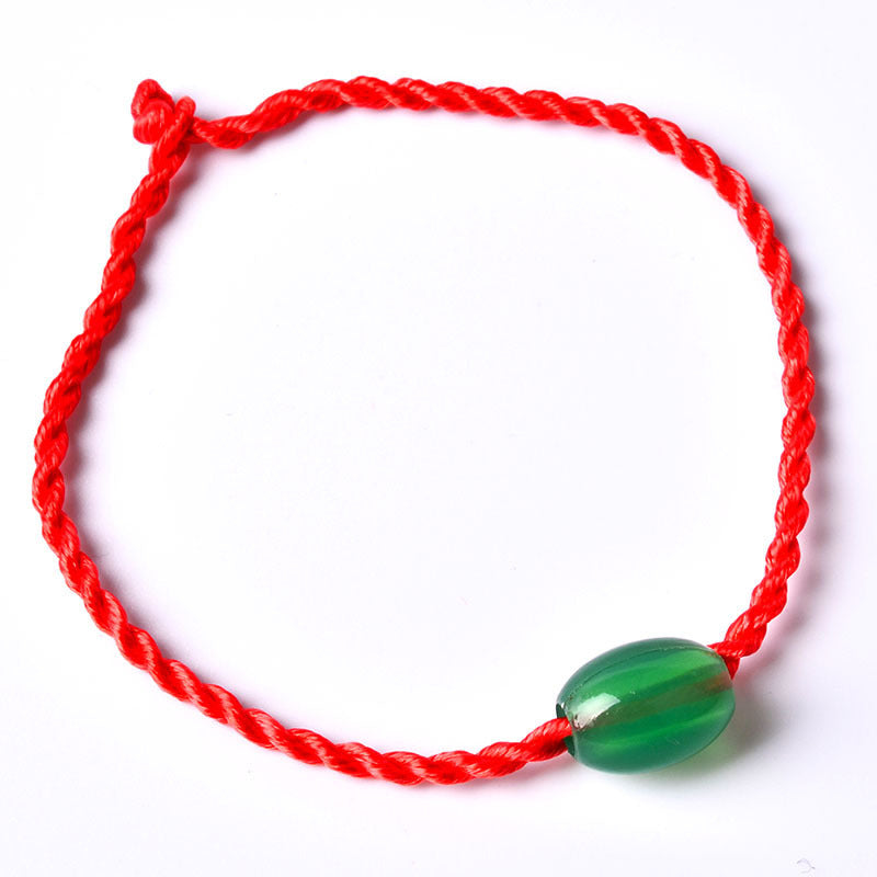 Wood Lucky Pit Red Rope Couple Bracelets