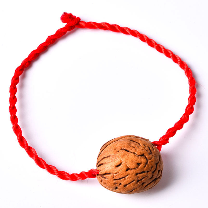 Wood Lucky Pit Red Rope Couple Bracelets