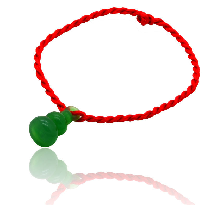 Wood Lucky Pit Red Rope Couple Bracelets