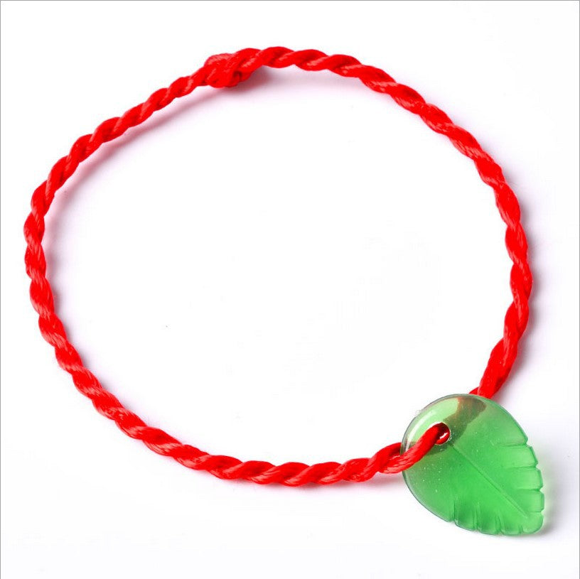 Wood Lucky Pit Red Rope Couple Bracelets