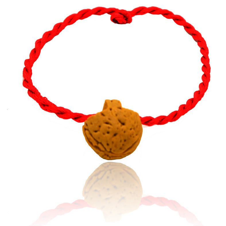 Wood Lucky Pit Red Rope Couple Bracelets