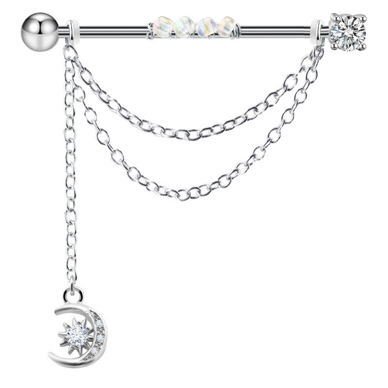 Cover Shell Ear Bridge Bone Chain Earrings