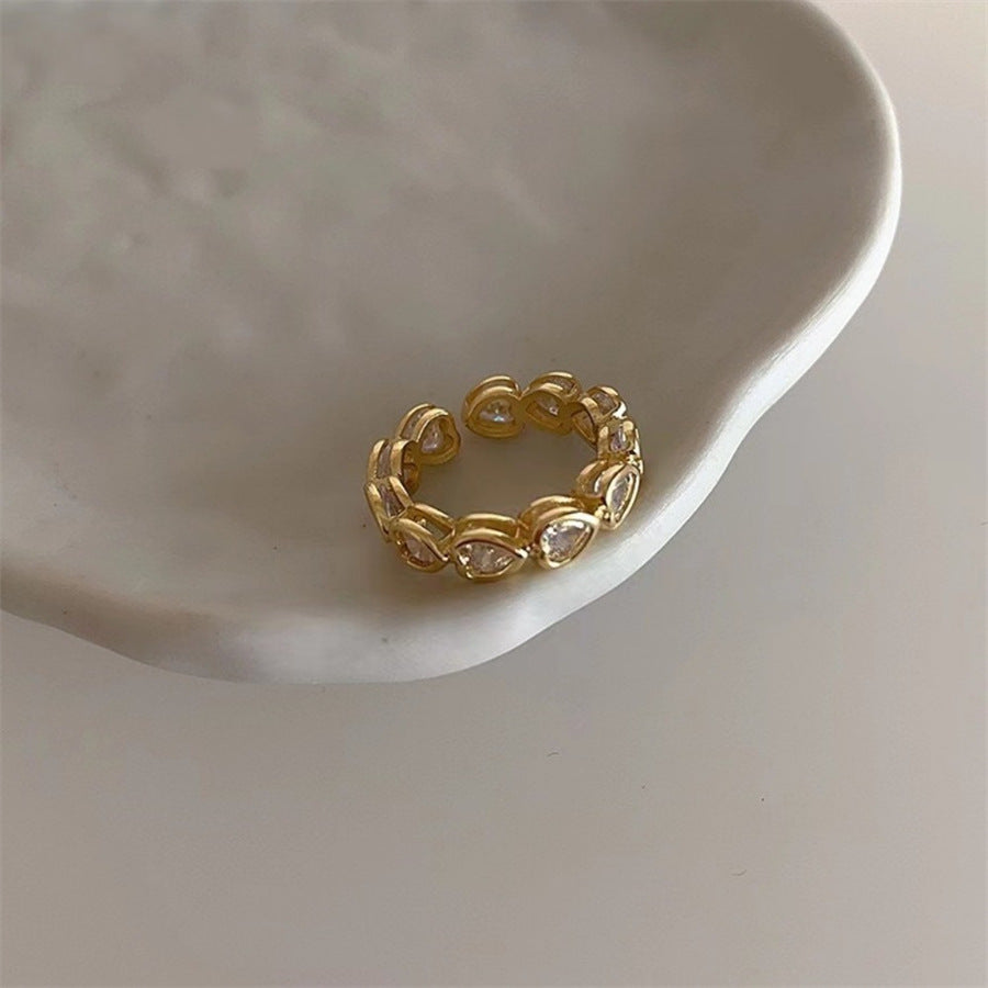 Sier Niche Gentle Natural Colored Gems Female Rings