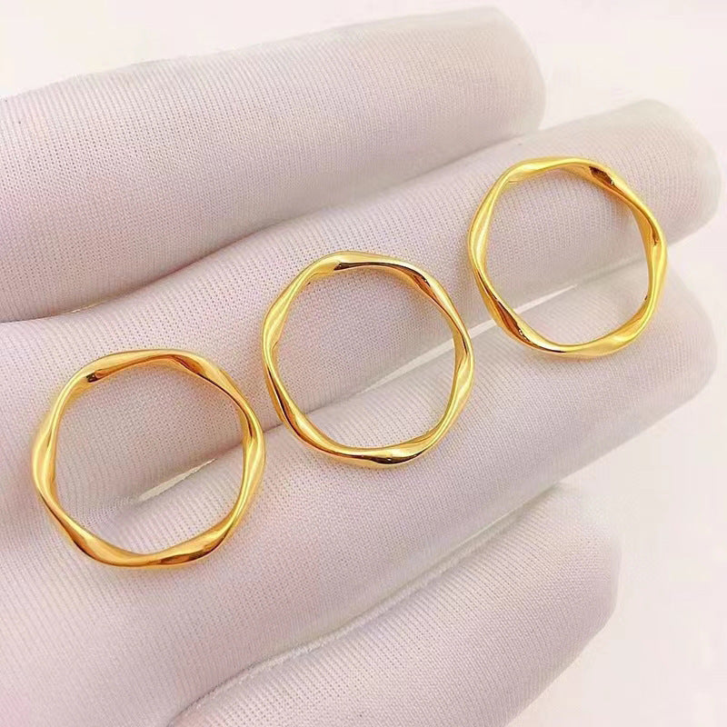 Strip Female Trendy Simple Personality High-grade Rings