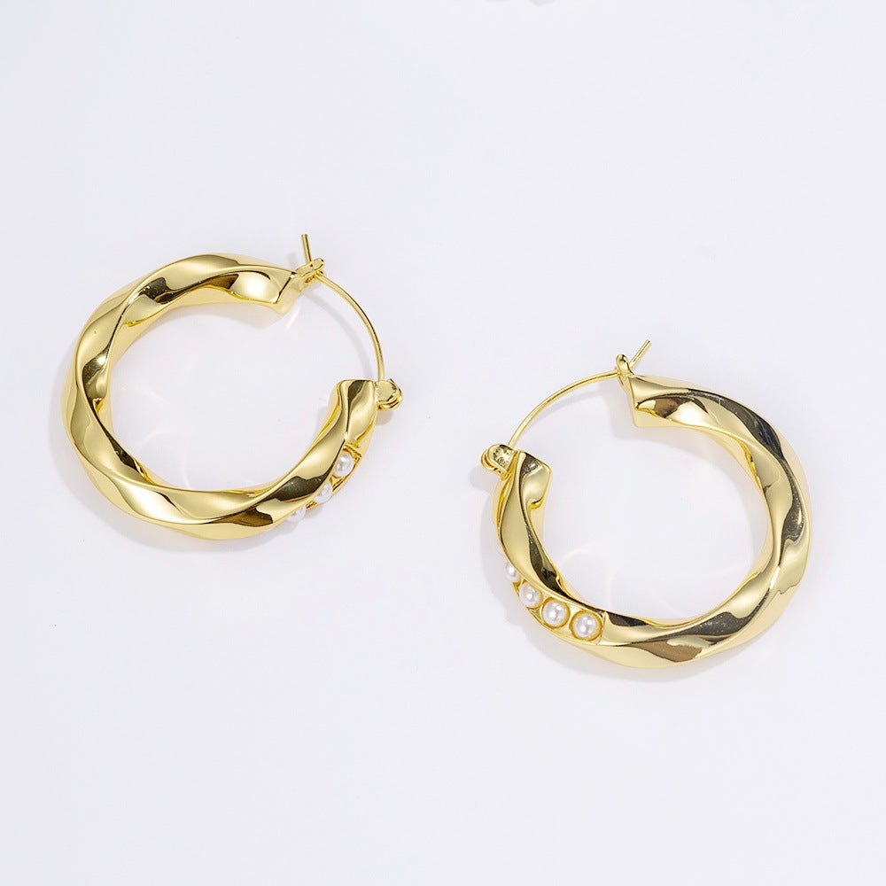 Korean Style Zircon Wheat Ear Clip Earrings