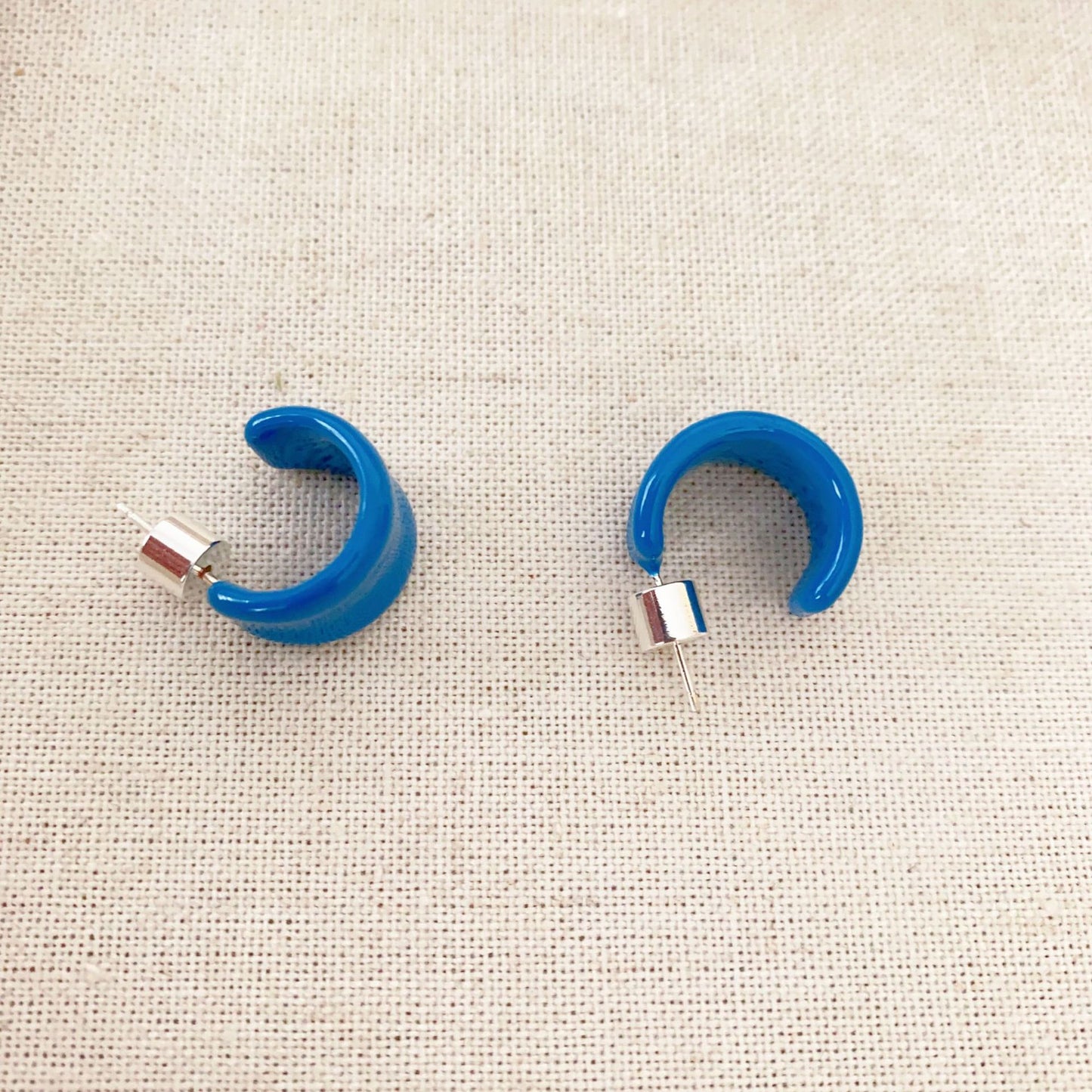 Women's Sier Summer Simple Niche Candy Color Earrings