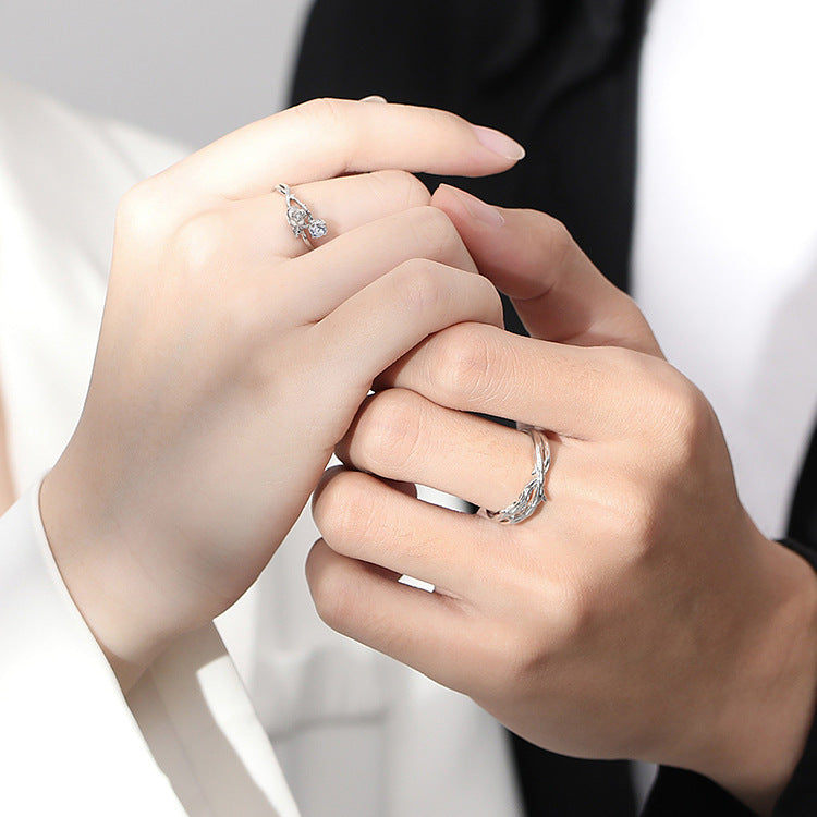 Women's & Men's Rose Couple For Design Valentine's Day Rings