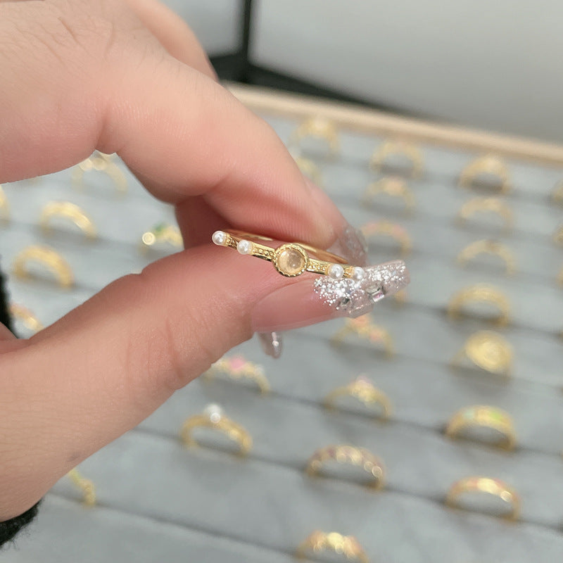 Flower Fashion Personalized Opening Adjustable Index Finger Rings