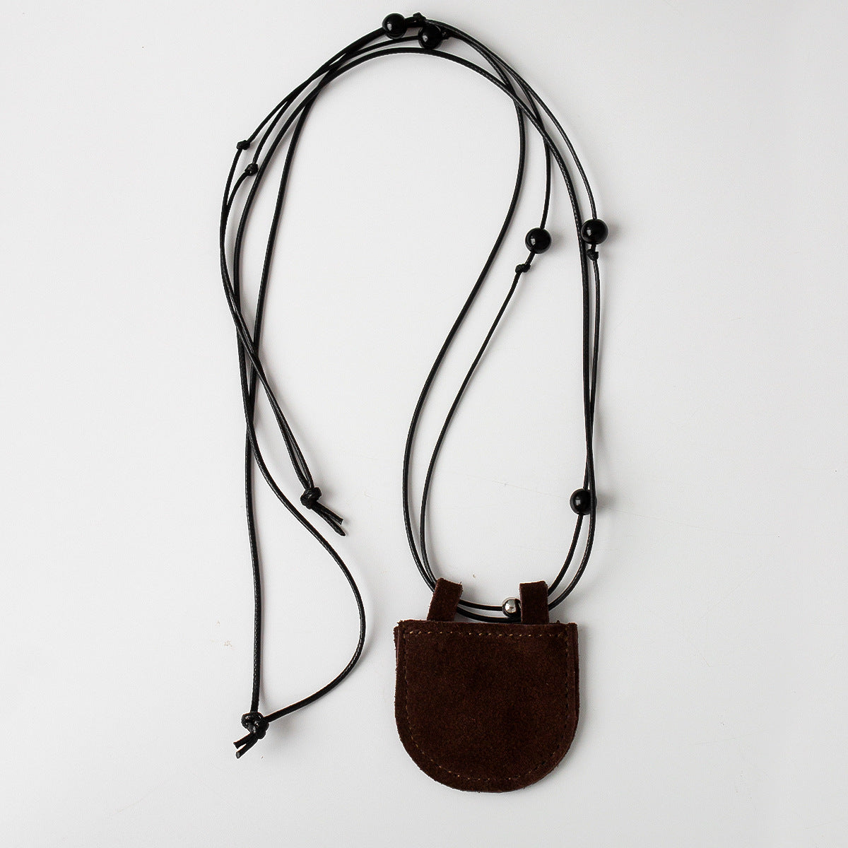 Suede Bag Half Crescent Design Exquisite Pendants