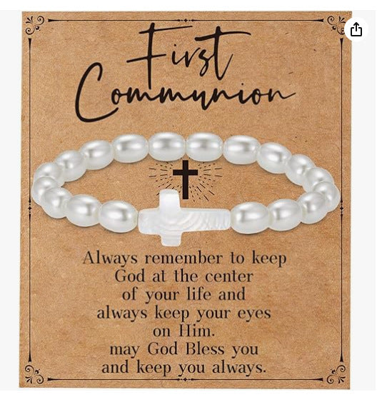 Ornament Turquoise Cross Hematite Golden Balls Imitation Pearl Bracelets