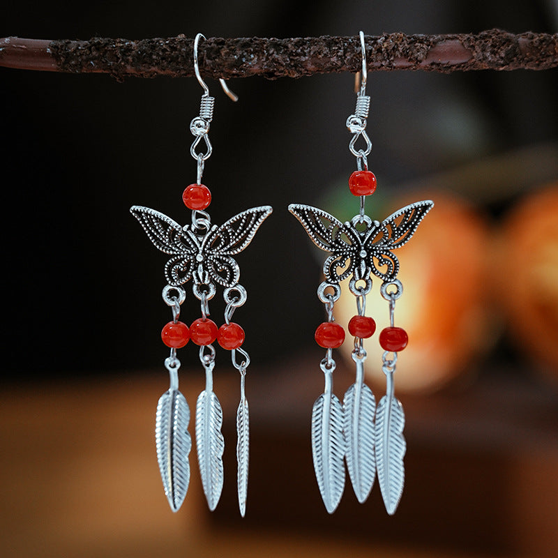 Color Short Small Butterfly Simple Bohemian Earrings