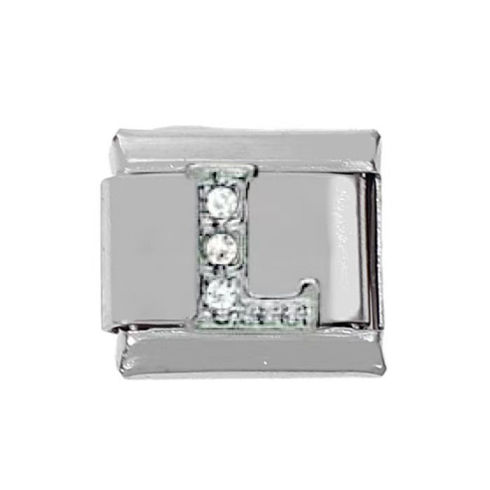 Stainless Steel Charm English Letter Module Bracelets