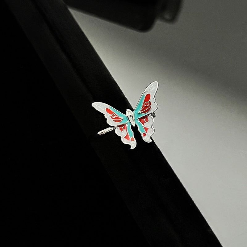 Glaze Butterfly Opening Female Trendy Cool Hot Rings