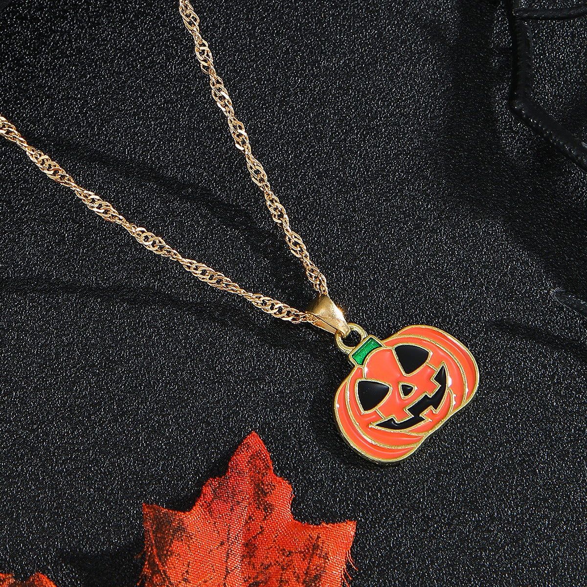 Halloween Creative Unique Punk Style Pumpkin Ghost Clavicle Necklaces