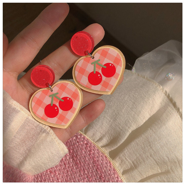 Colorful Flower Niche Design Female Contrast Earrings