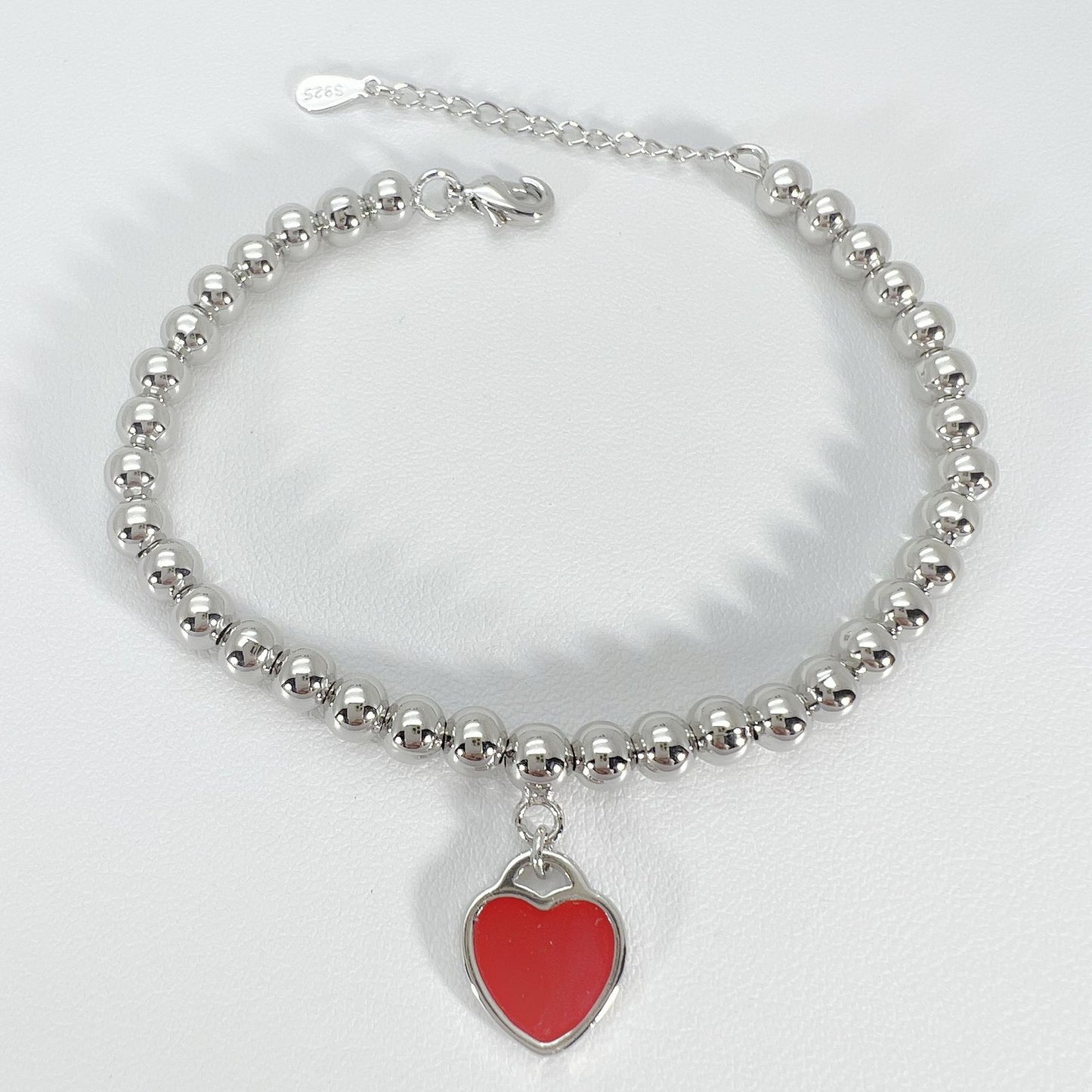 Love Heart-shaped Epoxy Heart Navy Blue Bracelets