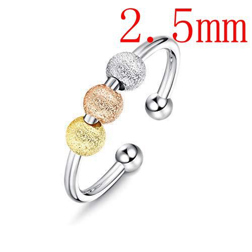 Shining Sand Beads Anxiety Personality Fashion Ornament Rotating Simple Rings