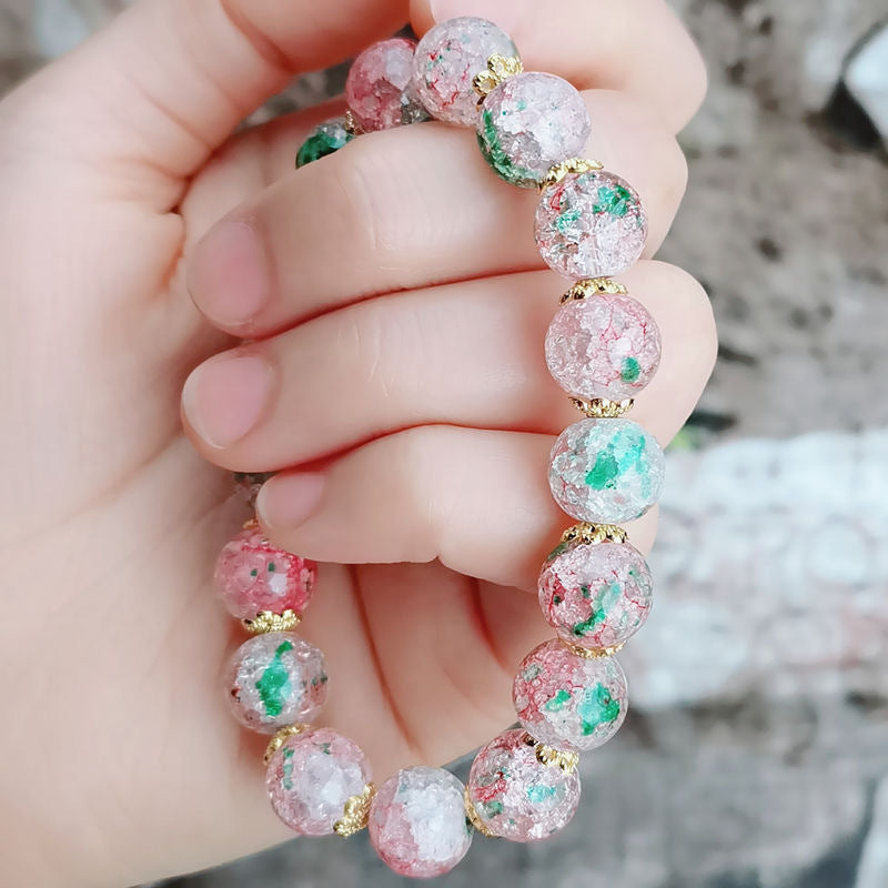 Spring Limited Colored Glazing Bead Girly Sweet Bracelets