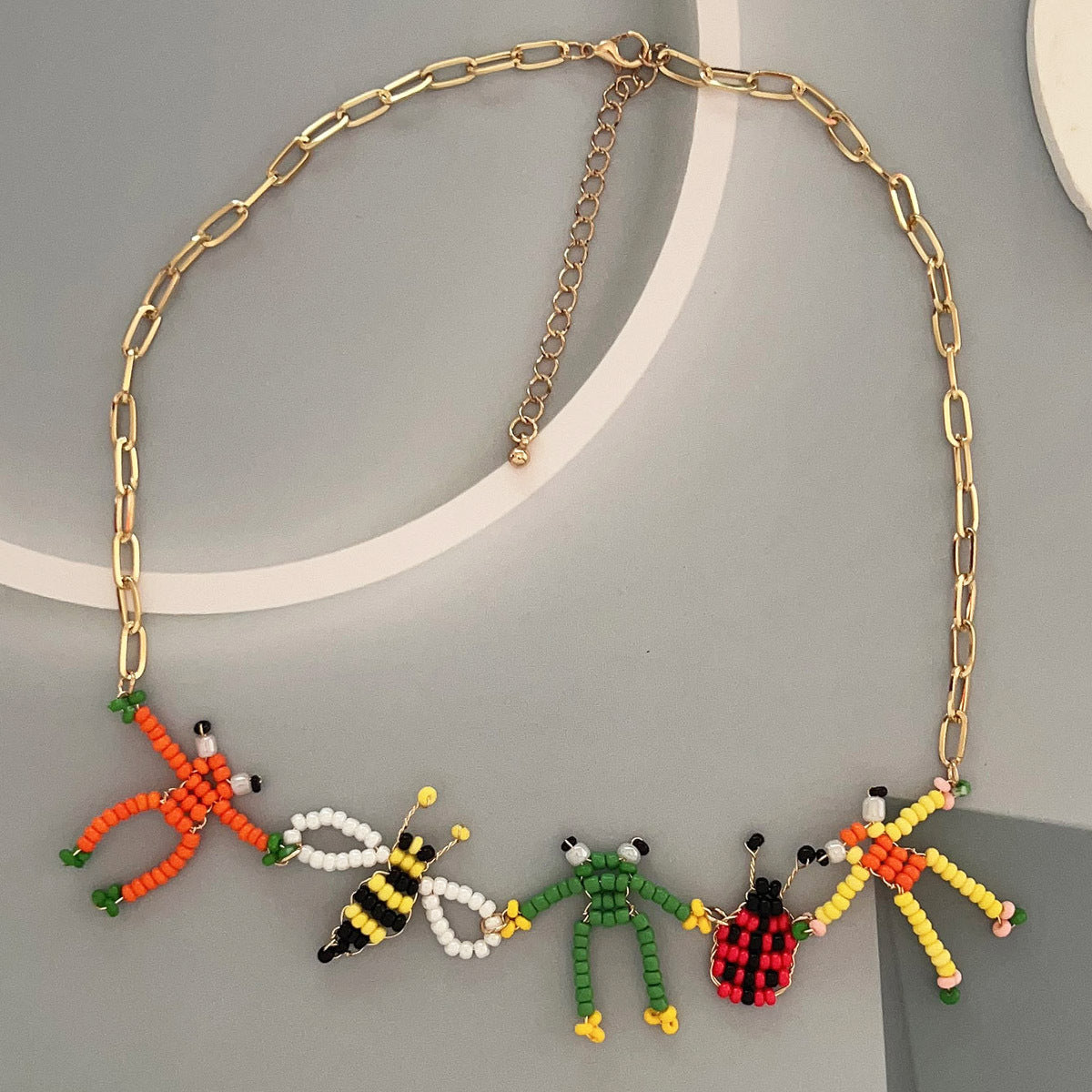 Korean Style Niche Creative Design Hand-woven Frog Necklaces