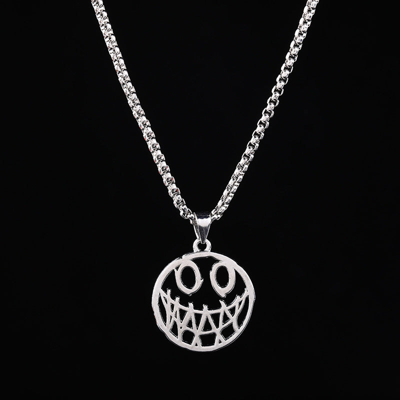Women's & Men's Fashion Hip Hop Devil Smiley Geometric Necklaces