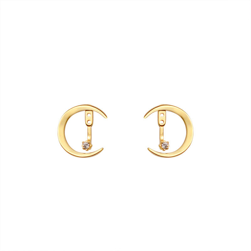 Women's Detachable Crescent Shape Korean Simple Graceful Exquisite Earrings